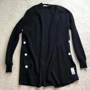 Helmut Lang Black Cardigan with Side Buttons